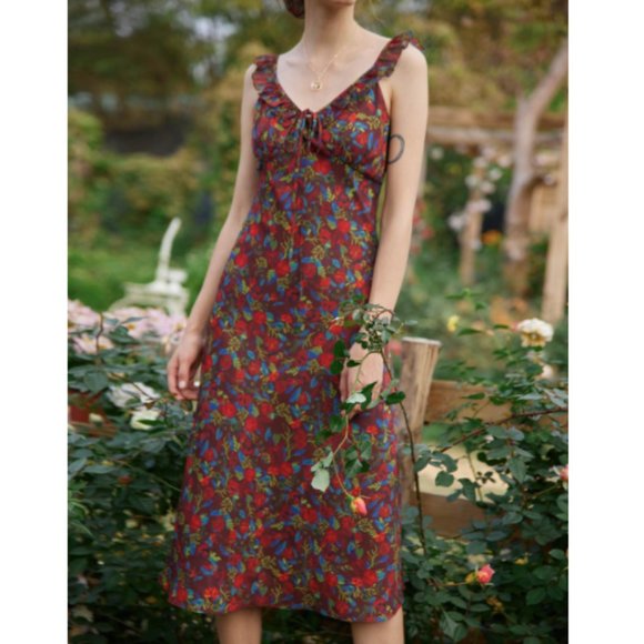 Floral Printed Slip Dress - Picture 3 of 5